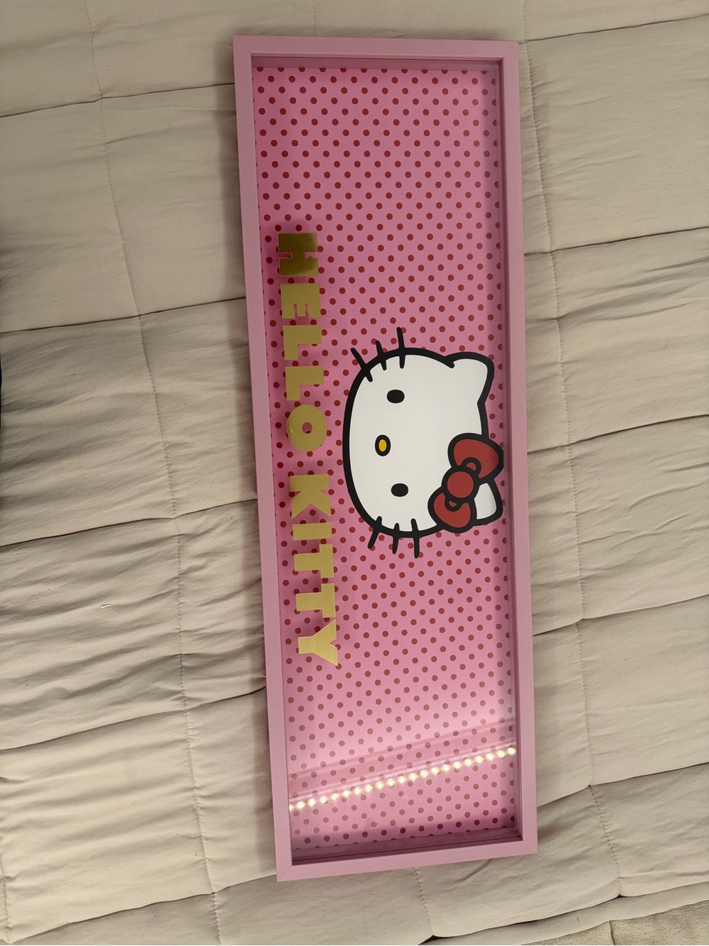 Hello Kitty Pink Polka Dot Wall Tray